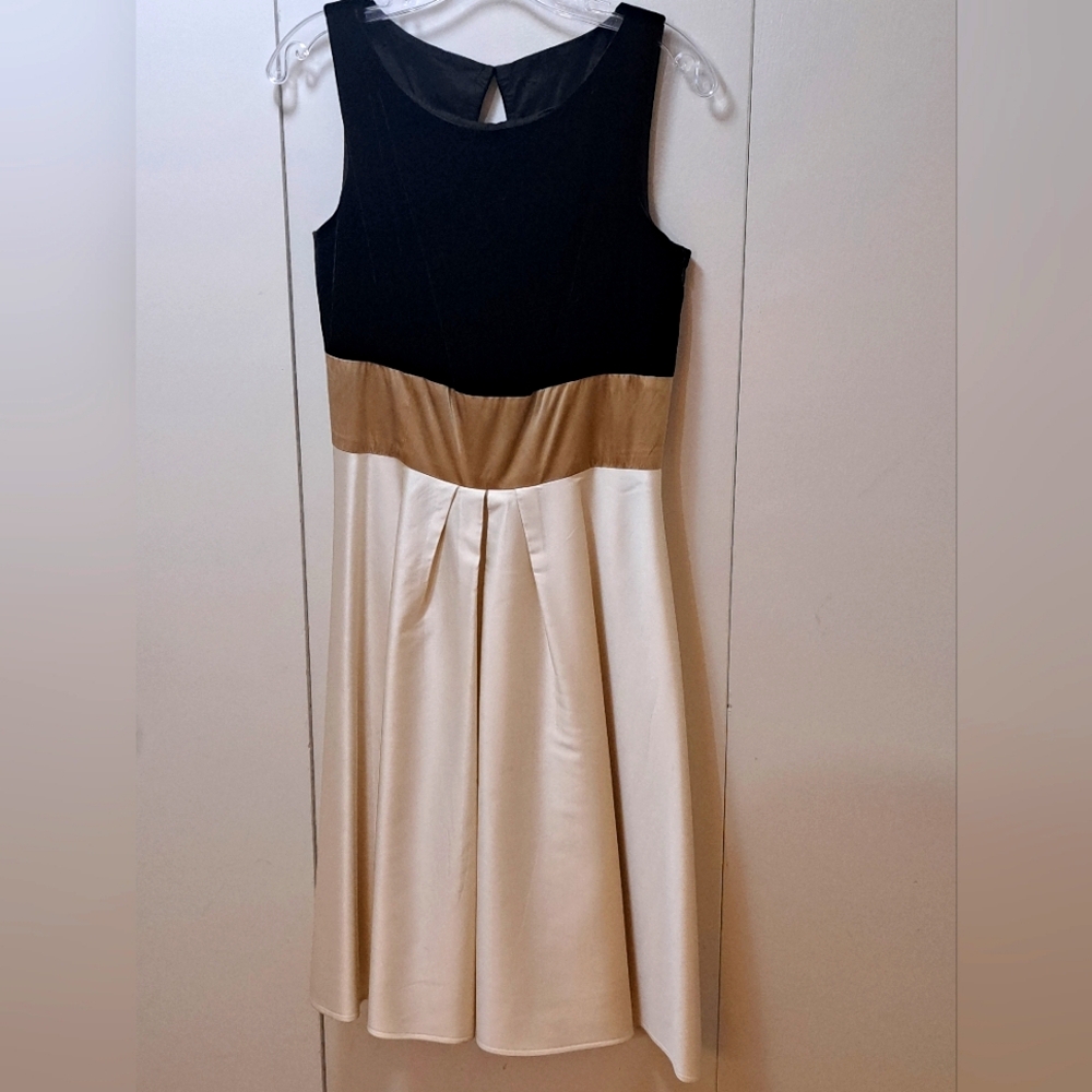 Laundry velvet sateen satin pleated dress